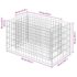 vidaXL Gabion Raised Bed Galvanised Steel 90x50x50 cm - Image 8