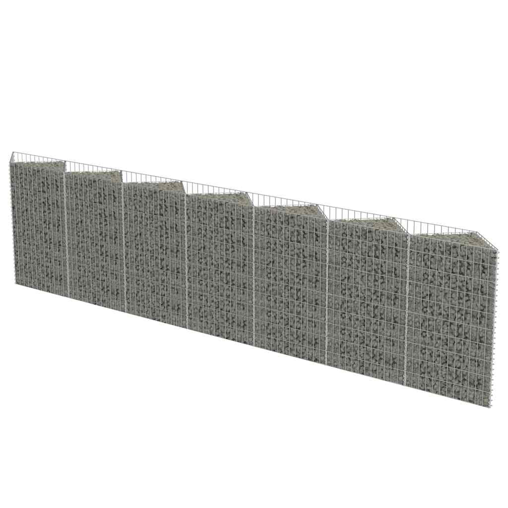 8719883592060_a_en_hd_1 vidaXL Gabion Wall Galvanised Steel 450x30x100 cm - Image 2