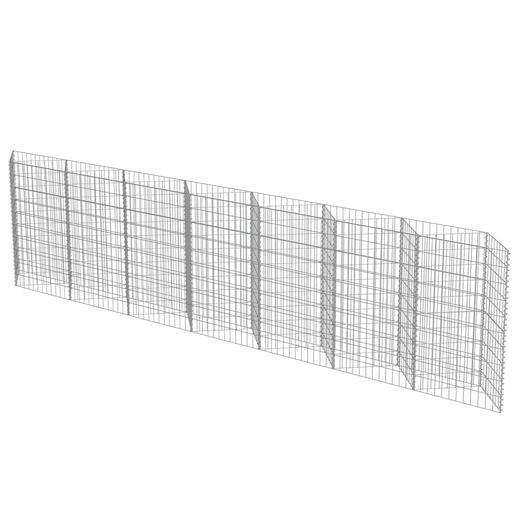 8719883592060_g_en_hd_1 vidaXL Gabion Wall Galvanised Steel 450x30x100 cm - Image 3