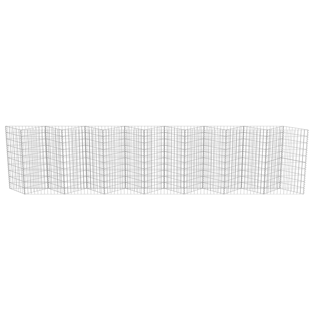 8719883592060_g_en_hd_4 vidaXL Gabion Wall Galvanised Steel 450x30x100 cm - Image 6