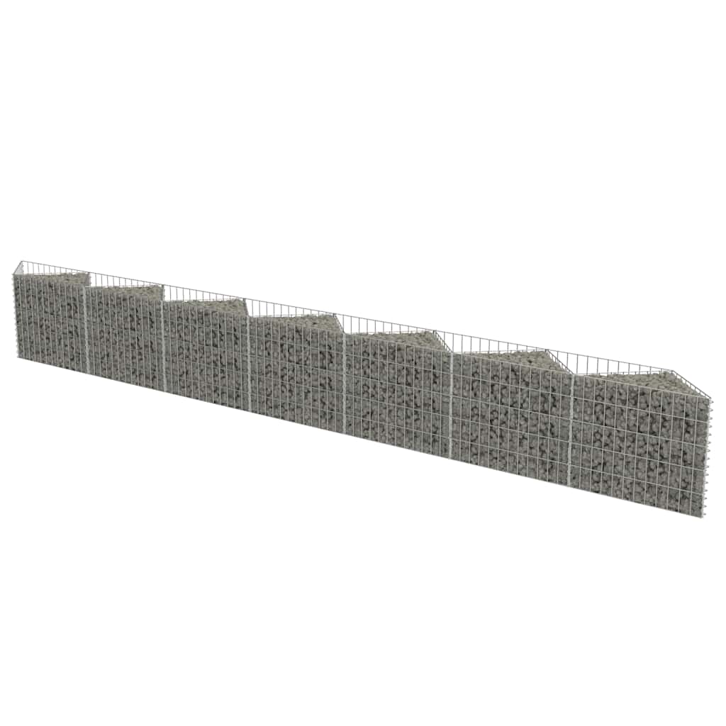 8719883592077_a_en_hd_1 vidaXL Gabion Wall Galvanised Steel 450x30x50 cm - Image 2