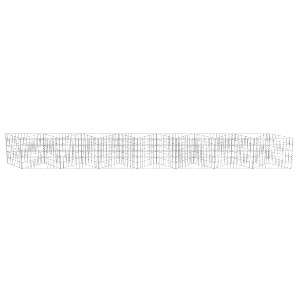 8719883592077_g_en_hd_4 vidaXL Gabion Wall Galvanised Steel 450x30x50 cm - Image 6