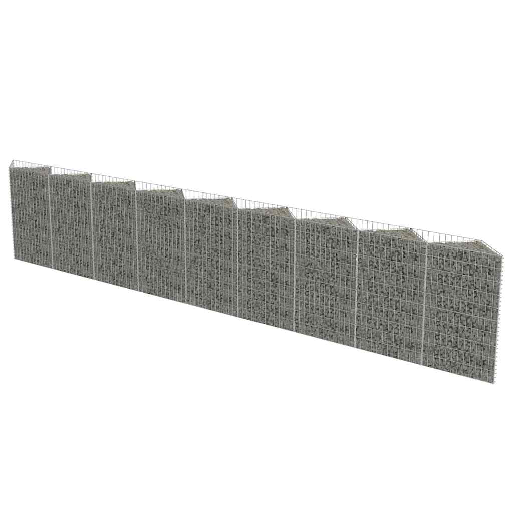 8719883592084_a_en_hd_1 vidaXL Gabion Wall Galvanised Steel 630x30x100 cm - Image 2