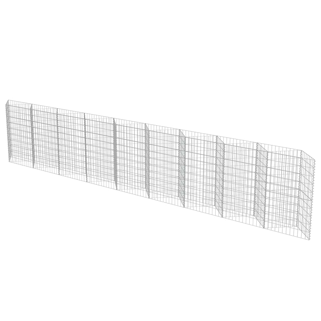 8719883592084_g_en_hd_1 vidaXL Gabion Wall Galvanised Steel 630x30x100 cm - Image 3