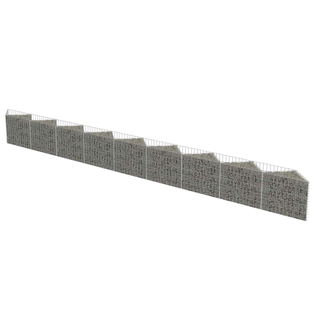 8719883592091_a_en_hd_1 vidaXL Gabion Wall Galvanised Steel 630x30x50 cm - Image 2