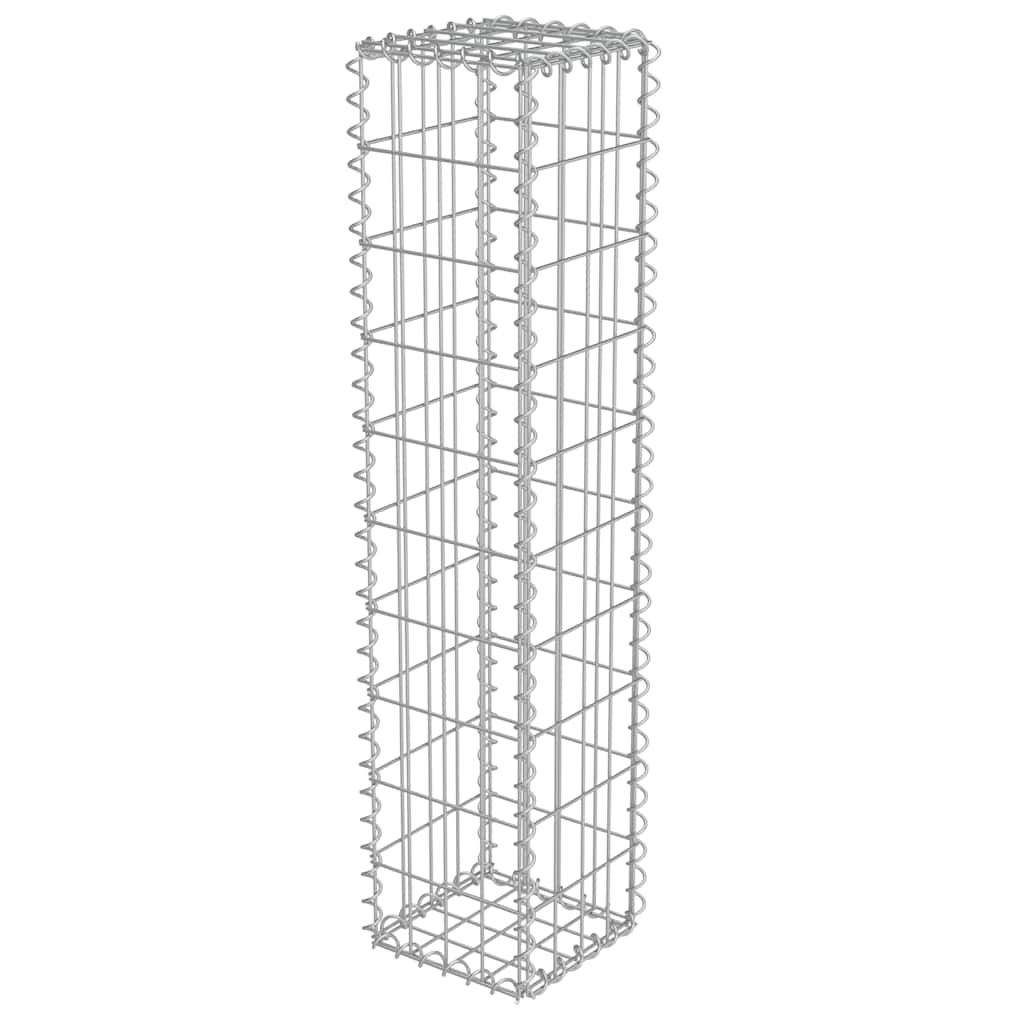 8719883592107_a_en_hd_1 vidaXL Gabion Wall with Covers Galvanised Steel 20x20x100 cm - Image 2