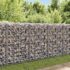 vidaXL Gabion Wall with Covers Galvanised Steel 20x20x100 cm