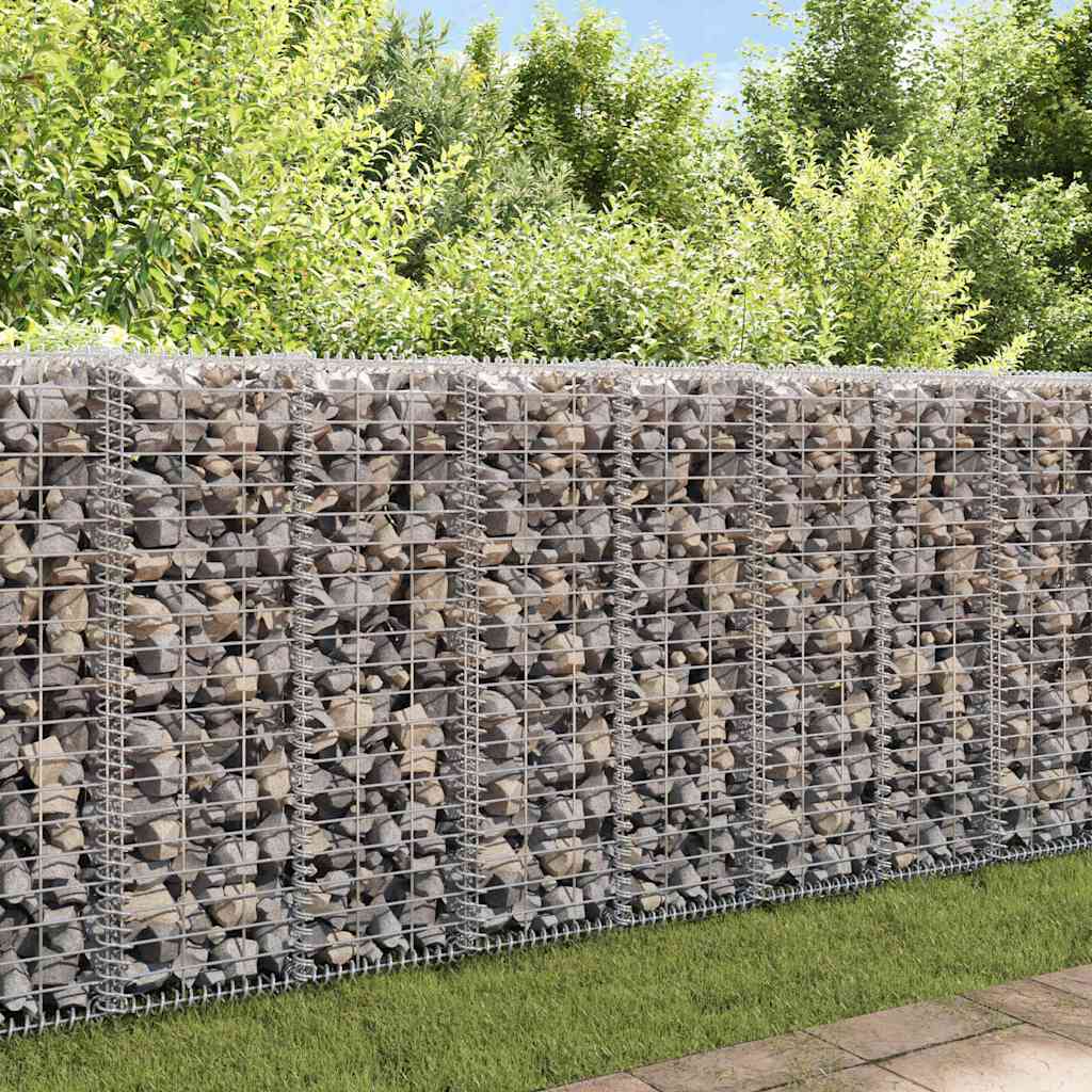 8719883592107_m_en_hd_1 vidaXL Gabion Wall with Covers Galvanised Steel 20x20x100 cm - Image 1