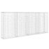 vidaXL Gabion Wall with Covers Galvanised Steel 200x20x85 cm - Image 3