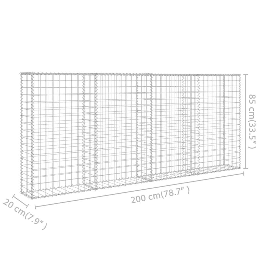 8719883592152_g_en_hd_5 vidaXL Gabion Wall with Covers Galvanised Steel 200x20x85 cm - Image 7