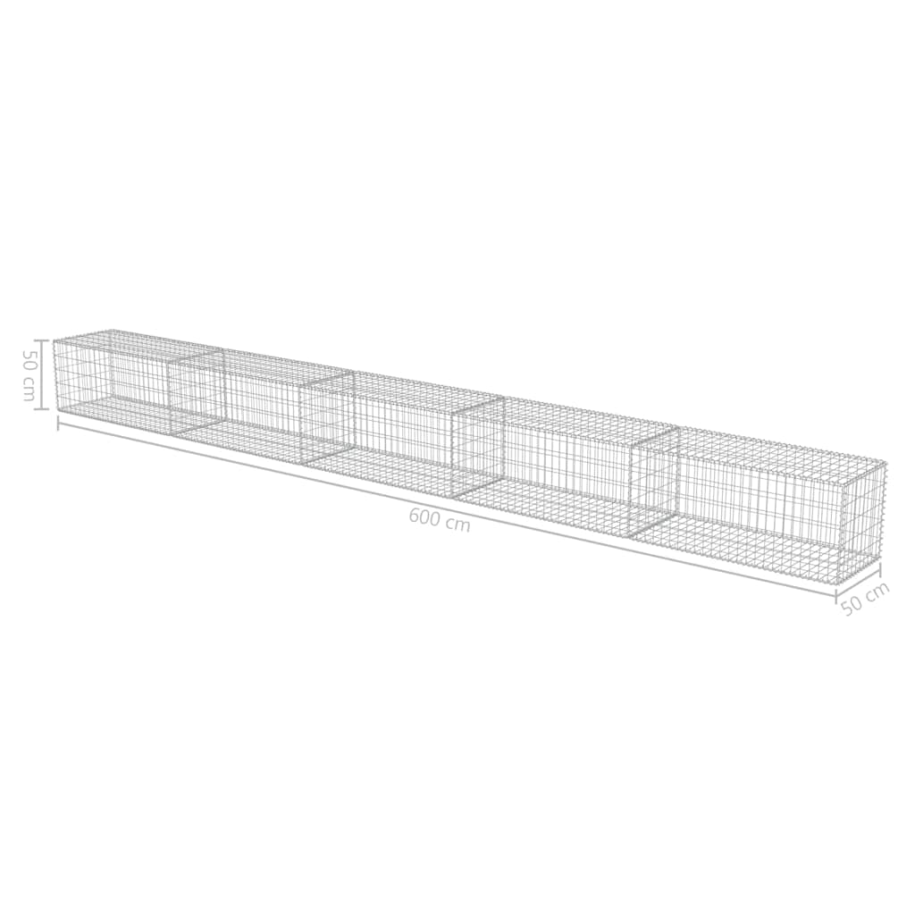 8719883592169_g_en_hd_5 vidaXL Gabion Wall with Covers Galvanised Steel 600x50x50 cm - Image 7
