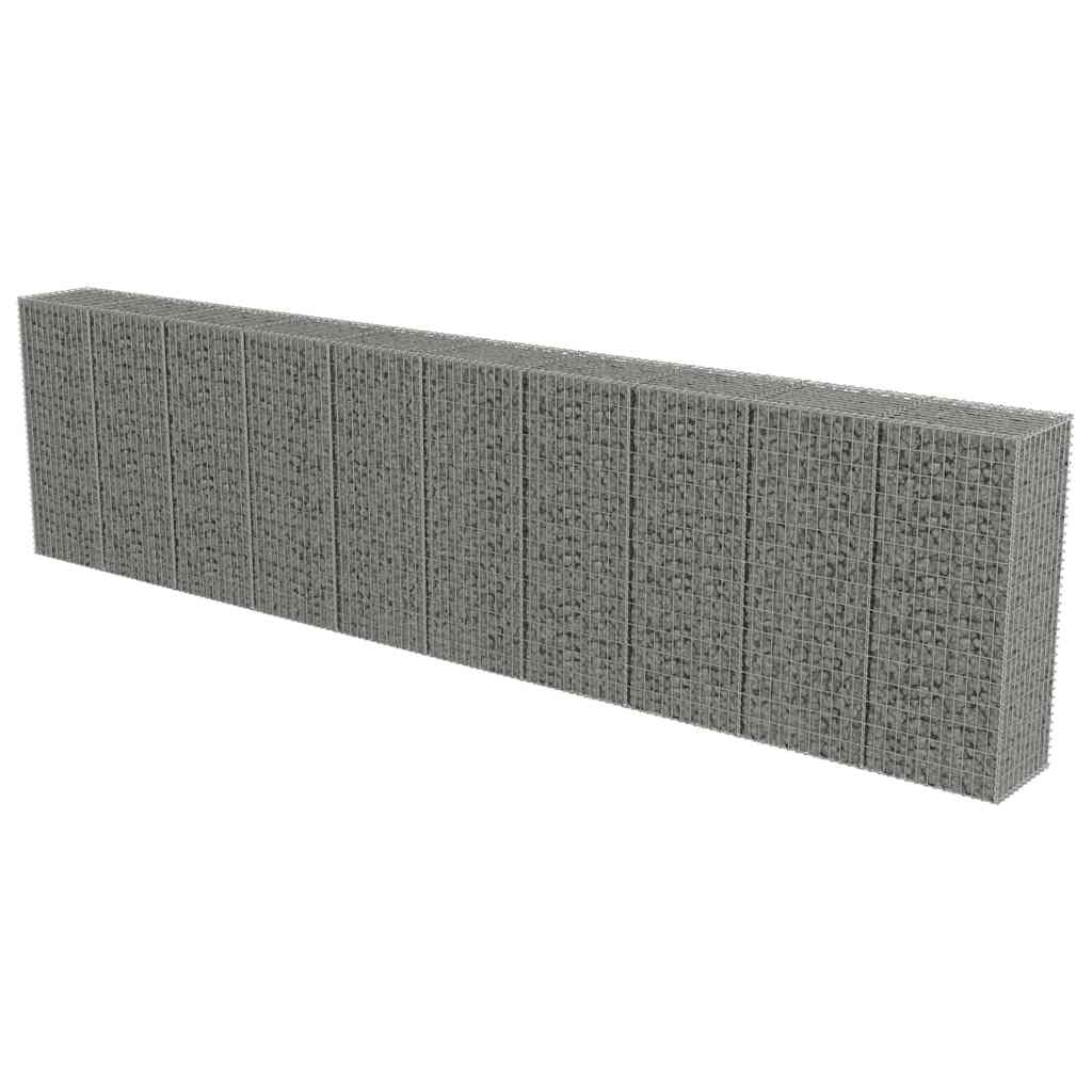 8719883592176_a_en_hd_1 vidaXL Gabion Wall with Covers Galvanised Steel 600x50x150 cm - Image 2