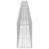 vidaXL Gabion Wall with Covers Galvanised Steel 600x30x50 cm - Image 6