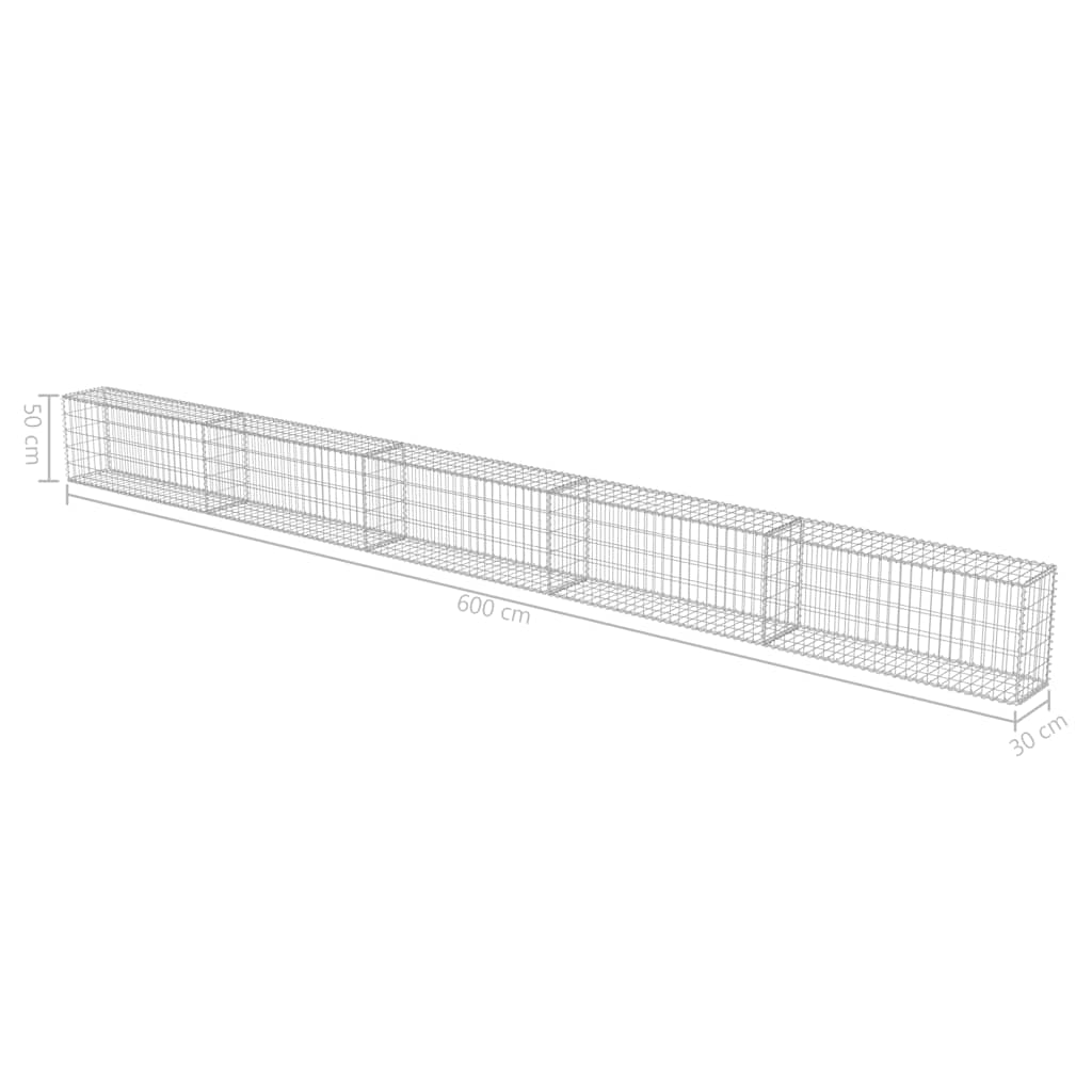 8719883592183_g_en_hd_5 vidaXL Gabion Wall with Covers Galvanised Steel 600x30x50 cm - Image 7