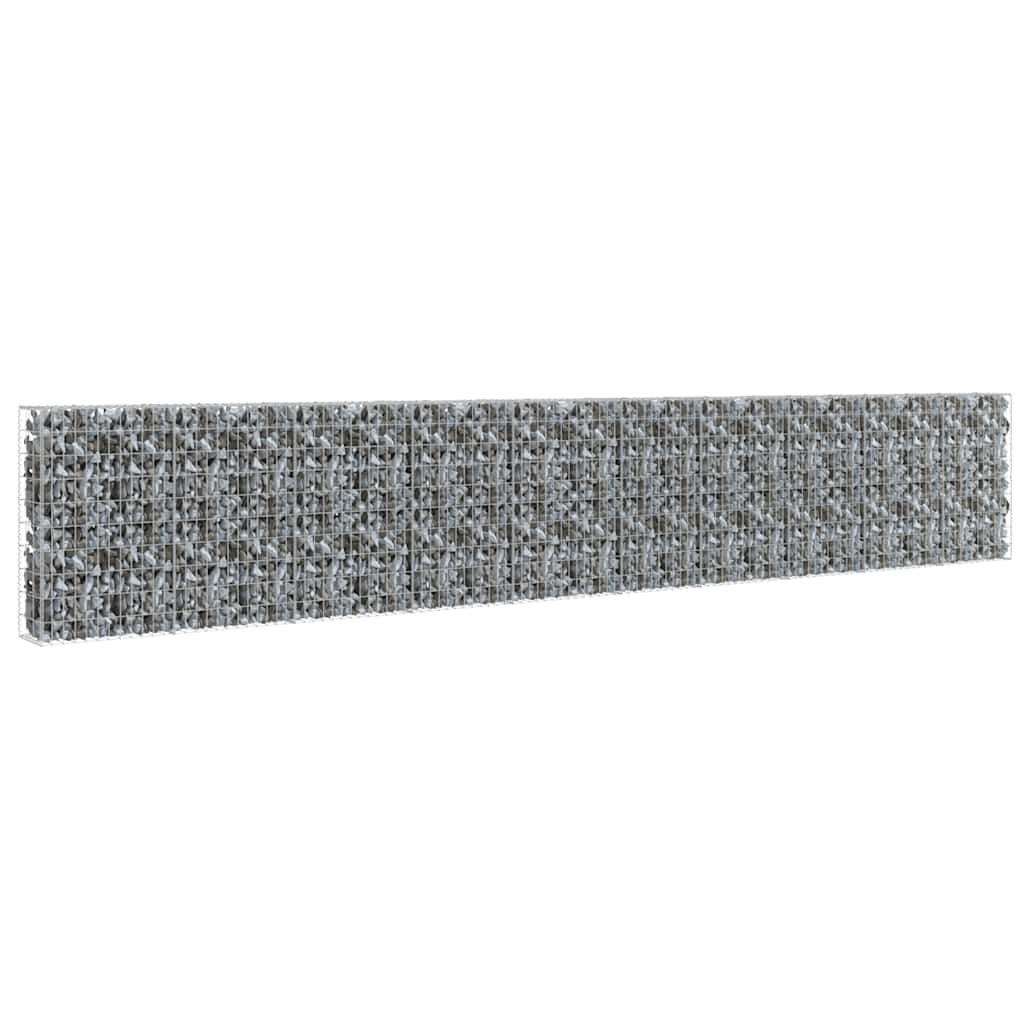 8719883592190_a_en_hd_1 vidaXL Gabion Wall with Covers Galvanised Steel 600x30x100 cm - Image 2