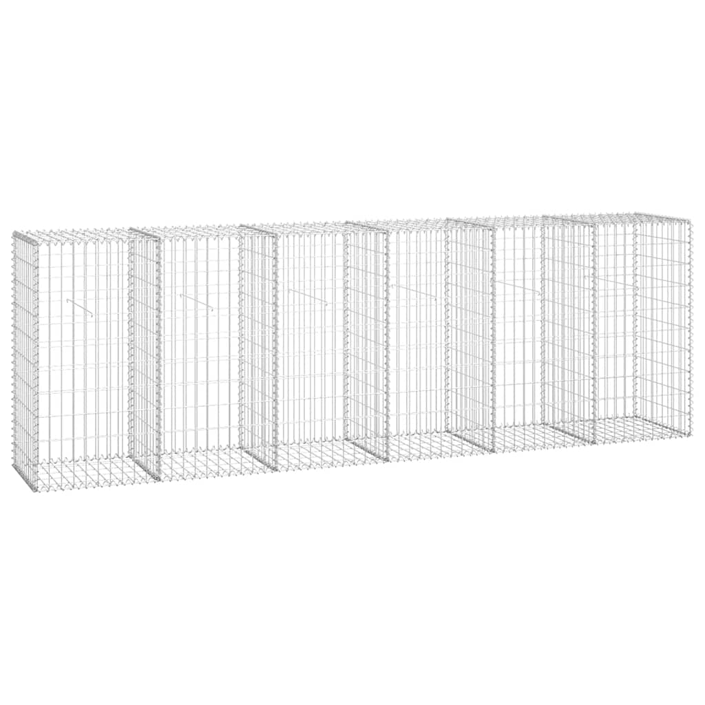 8719883592268_a_en_hd_1 vidaXL Gabion Wall with Covers Galvanised Steel 300x50x100 cm - Image 2