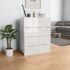 vidaXL Sideboard High Gloss White 60x35x80 cm Engineered Wood