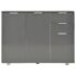 vidaXL Sideboard High Gloss Grey 107x35x80.5 cm - Image 4
