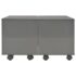 vidaXL Coffee Table High Gloss Grey 60x60x35 cm Engineered Wood - Image 3
