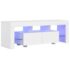 vidaXL TV Cabinet with LED Lights High Gloss White 130x35x45 cm - Image 2