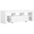 vidaXL TV Cabinet with LED Lights High Gloss White 130x35x45 cm - Image 4
