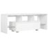vidaXL TV Cabinet with LED Lights High Gloss White 130x35x45 cm - Image 5