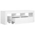 vidaXL TV Cabinet with LED Lights High Gloss White 130x35x45 cm - Image 6