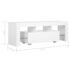 vidaXL TV Cabinet with LED Lights High Gloss White 130x35x45 cm - Image 12