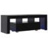 vidaXL TV Cabinet with LED Lights High Gloss Black 130x35x45 cm - Image 2