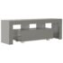 vidaXL TV Cabinet with LED Lights High Gloss Grey 130x35x45 cm - Image 4