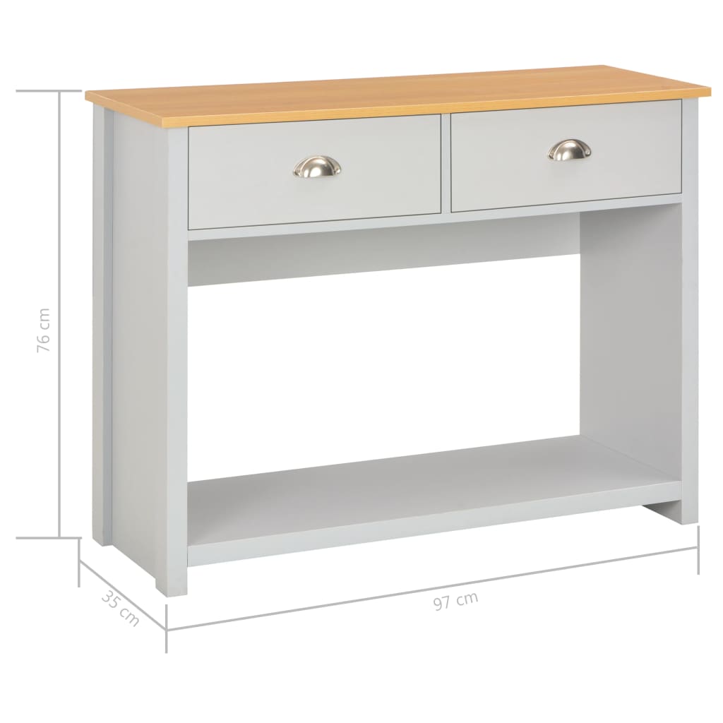 8719883592817_g_en_hd_7 vidaXL Console Table Grey 97x35x76 cm - Image 9