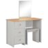 vidaXL Dressing Table with Mirror and Stool Grey 104x45x131 cm - Image 2