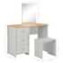 vidaXL Dressing Table with Mirror and Stool Grey 104x45x131 cm - Image 12