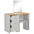 vidaXL Dressing Table with Mirror and Stool Grey 104x45x131 cm - Image 3