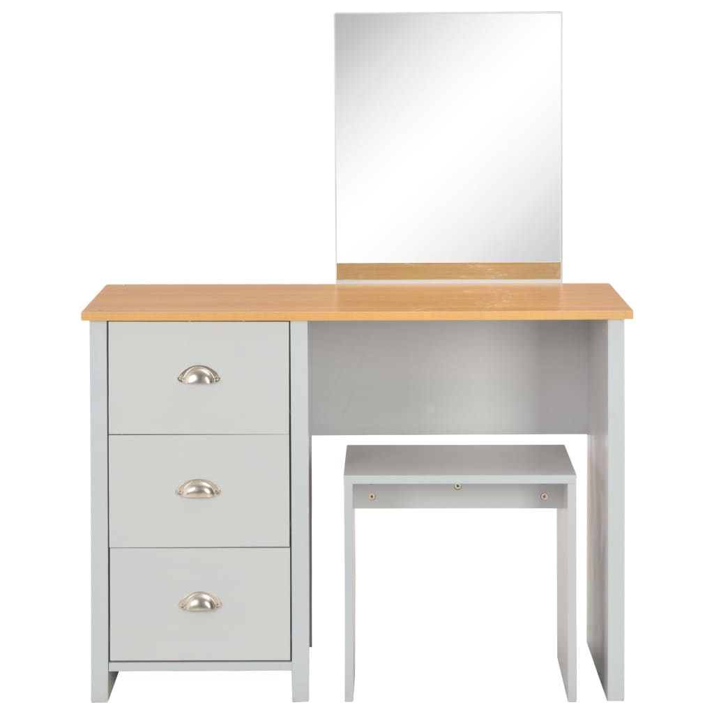 8719883592848_g_en_hd_3 vidaXL Dressing Table with Mirror and Stool Grey 104x45x131 cm - Image 4