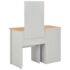 vidaXL Dressing Table with Mirror and Stool Grey 104x45x131 cm - Image 5