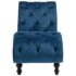 vidaXL Chaise Lounge Blue Velvet - Image 3