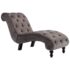 vidaXL Chaise Lounge Grey Velvet - Image 2