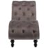 vidaXL Chaise Lounge Grey Velvet - Image 3