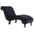 vidaXL Chaise Lounge Black Velvet - Image 2