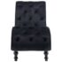 vidaXL Chaise Lounge Black Velvet - Image 3