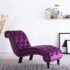 vidaXL Chaise Lounge Purple Velvet