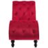 vidaXL Chaise Lounge Red Velvet - Image 3