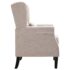 vidaXL Armchair Beige Fabric - Image 4