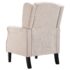 vidaXL Armchair Beige Fabric - Image 5