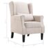 vidaXL Armchair Beige Fabric - Image 9