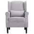 vidaXL Armchair Light Grey Fabric - Image 3