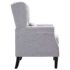 vidaXL Armchair Light Grey Fabric - Image 4