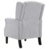 vidaXL Armchair Light Grey Fabric - Image 5