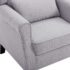 vidaXL Armchair Light Grey Fabric - Image 6